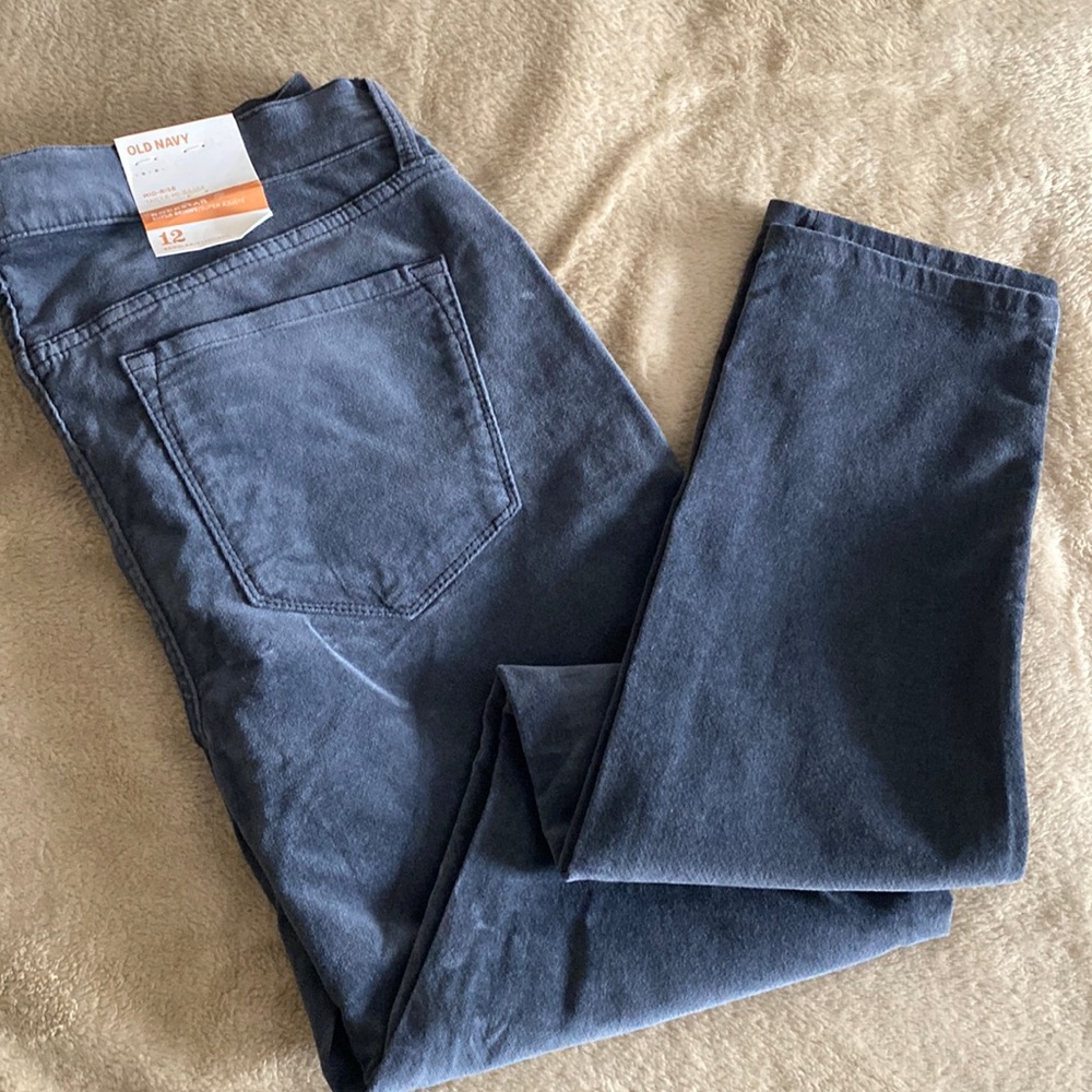 OLD NAVY Super Skinny Blue Pants sz 12. NWT